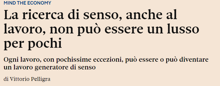 La ricerca di senso